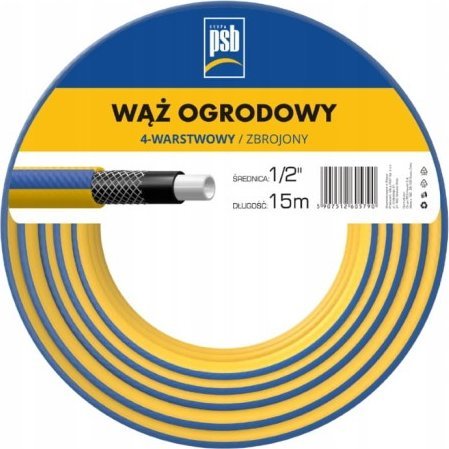Cellfast Wąż ogrodowy 4 warstwowy 1/2 15 m wytrzymały