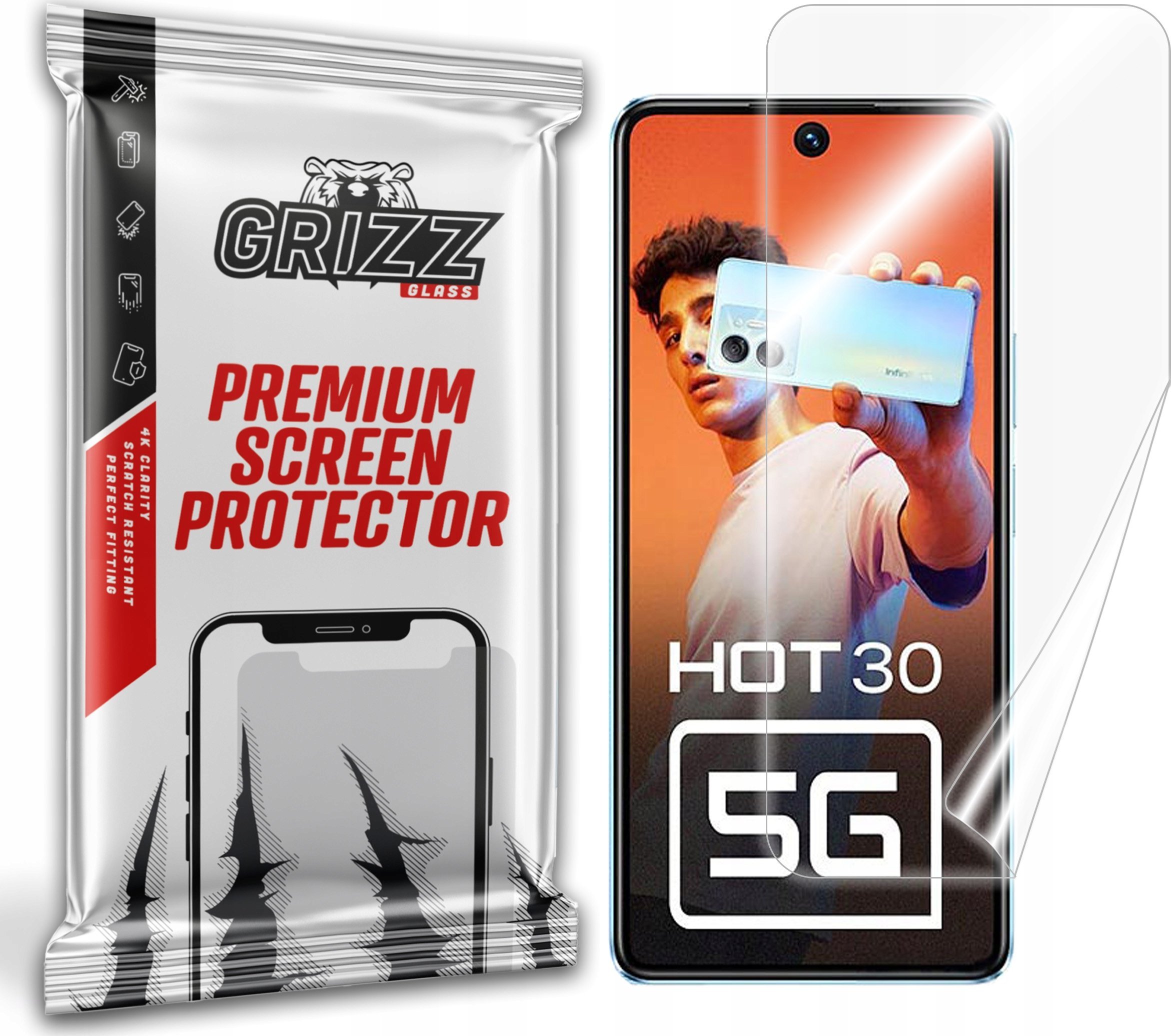 GrizzGlass Folia ceramiczna GrizzGlass CeramicFilm do Infinix Hot 30 5G