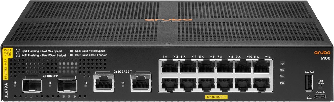 Switch HP Aruba 6100 12G Class4 PoE