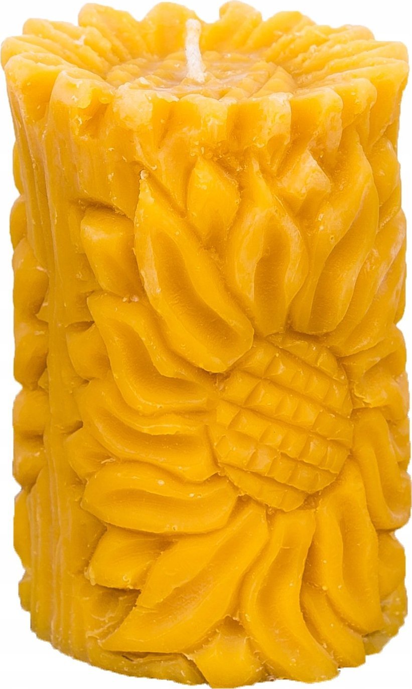 Łysoń Świeca z wosku pszczelego walec ze słonecznik (S134) - S134