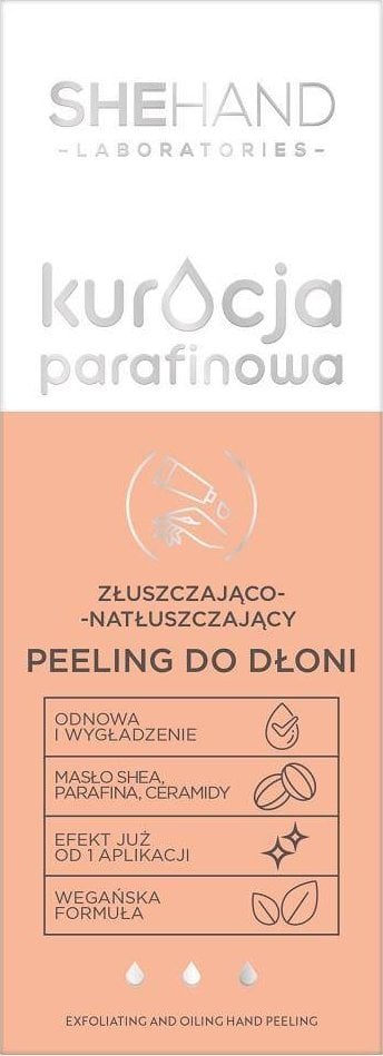 SHEHAND_Laboratories kuracja parafinowa złuszczająco-natłuszczający peeling do dłoni 75g