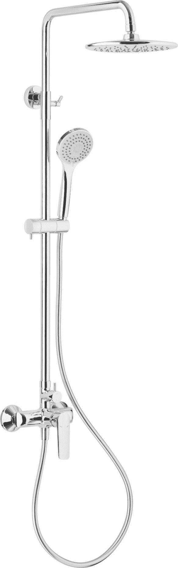 Zestaw prysznicowy KFA Tanzanit z deszczownicą z baterią chrom (5026-910-00)
