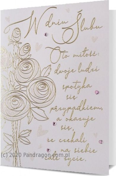 Pan Dragon Kartki karnet B6 HM 200-2082 Ślub Pan Dragon