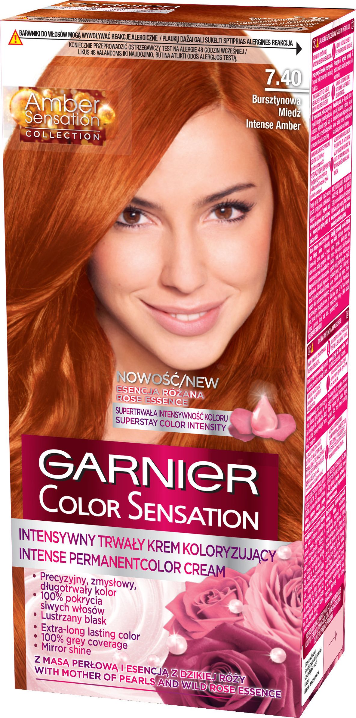 Garnier Farba do włosów Color Sensation 7.40 Intense Amber 110 ml