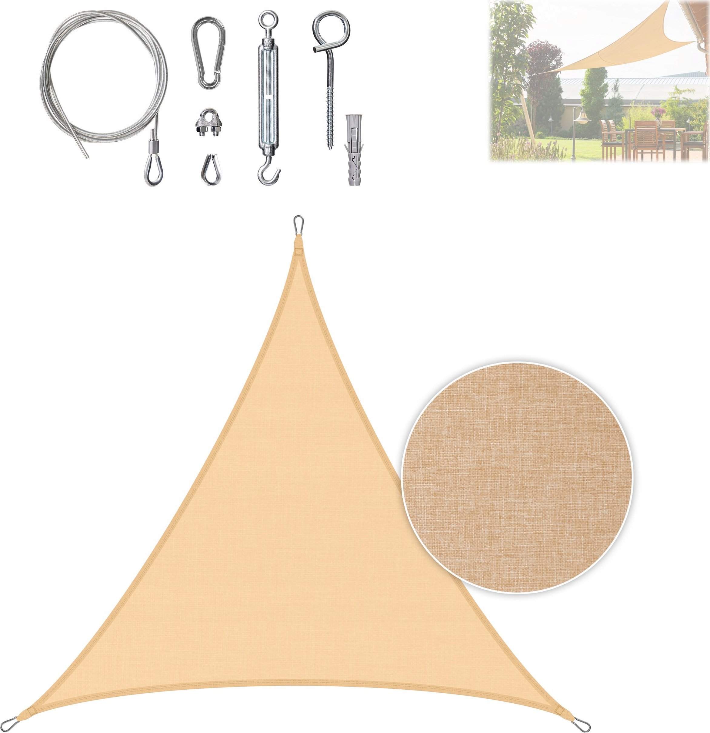 Hobbygarden R2 ŻAGIEL TRÓJKĄTNY BEŻOWY