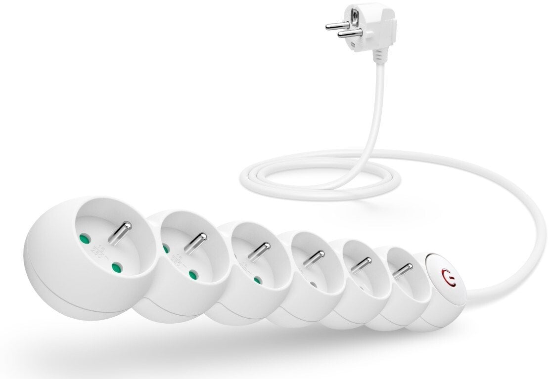 Connect IT CONNECT IT przedłużacz 230V, 6 gniazdek, 5m, z włącznikiem, biały