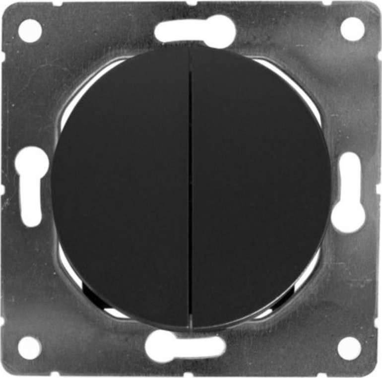 Electromalt ELECTROMALT OVAL WŁĄCZNIK SCHODOWY PODWÓJNY CZARNY