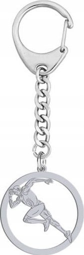 Radziszewska Brelok do Kluczy Sprinter Biegacz Srebro 925 Prezent GRAWER GRATIS