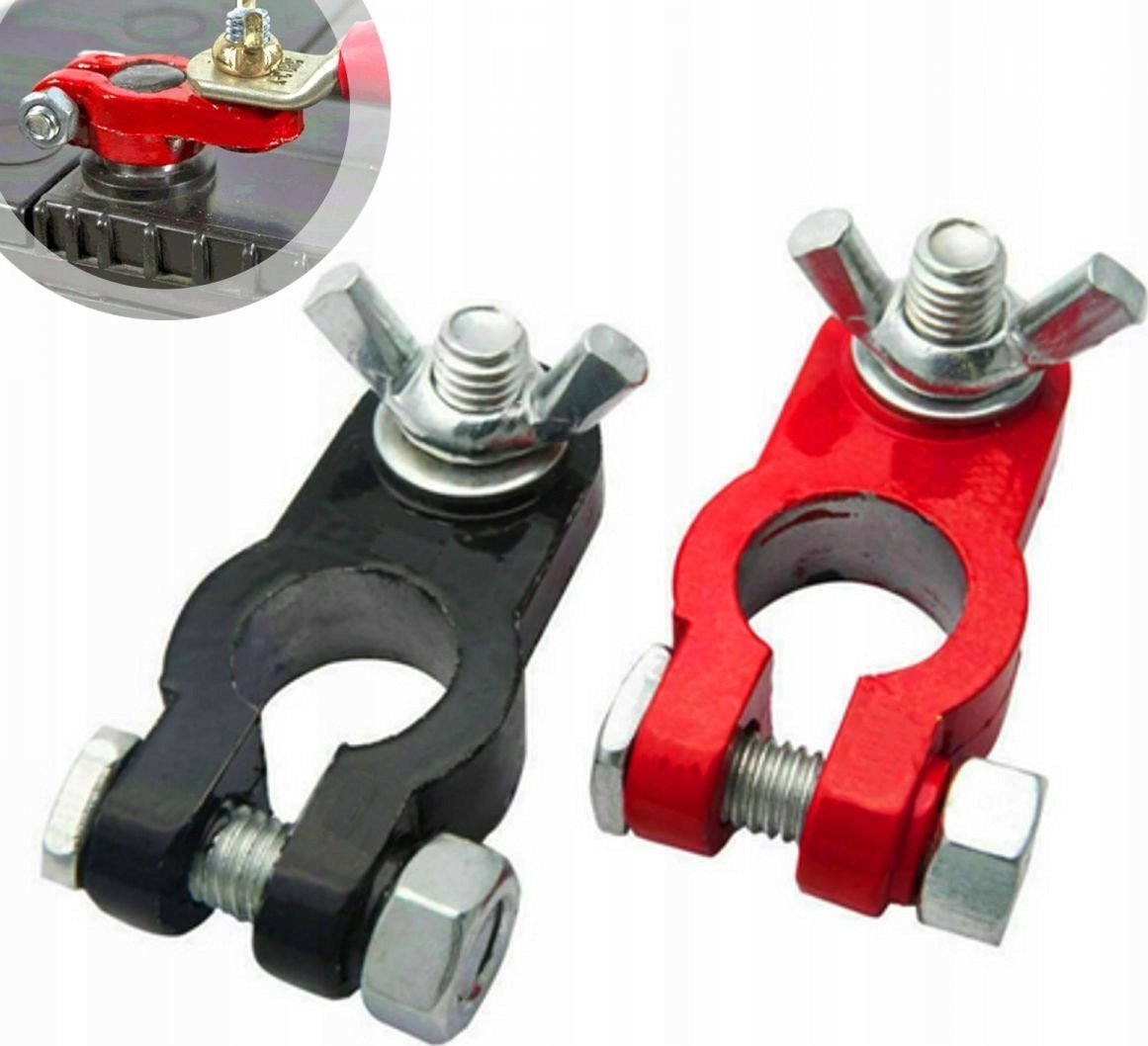 Falon-Tech KLEMY AKUMULATORA UNIWERSALNE OCZKOWE 2 SZTUKI