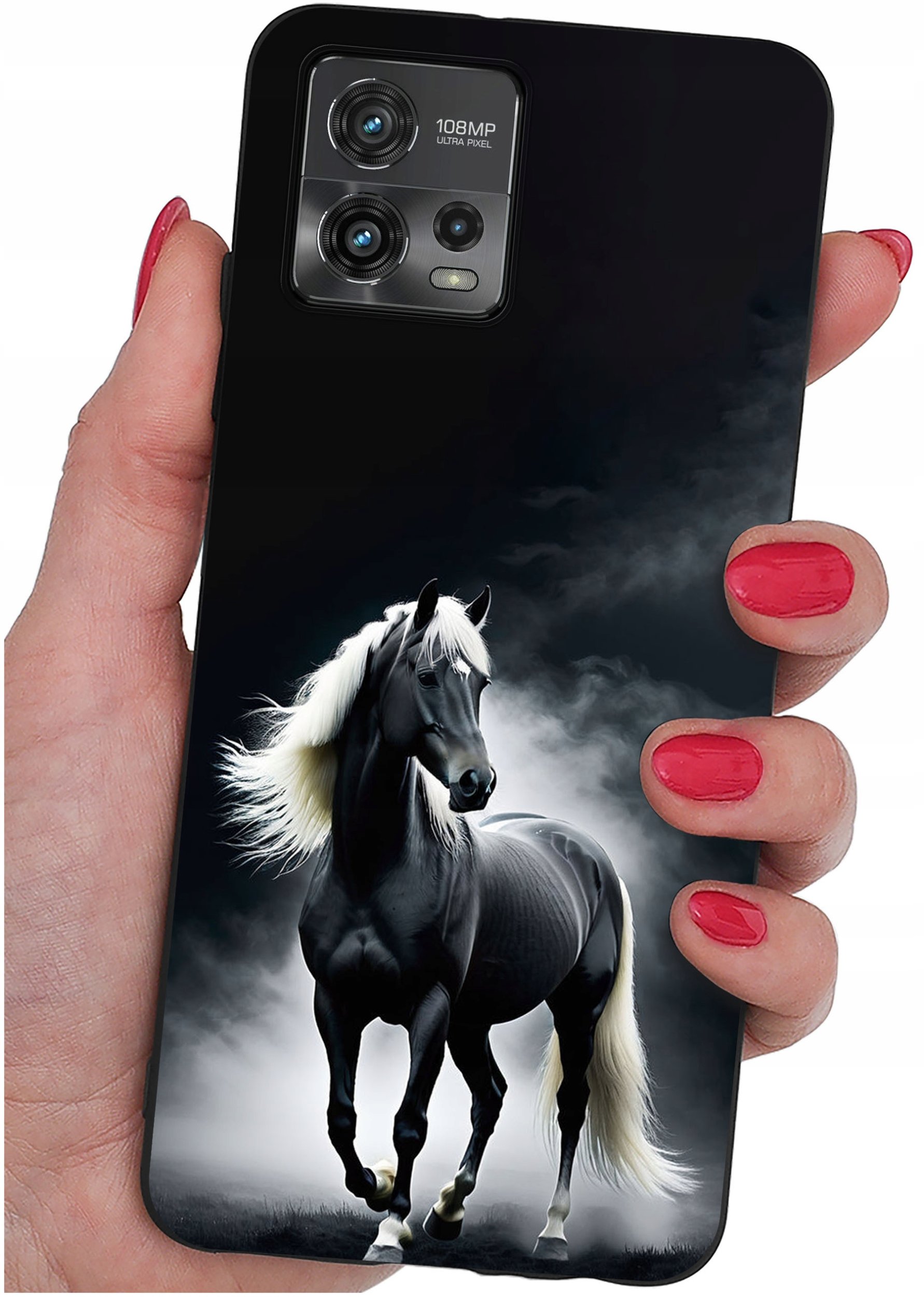 Etui do Motorola Moto G72 WZORY |SILIKONOWE MATT CASE + SZKŁO 9H