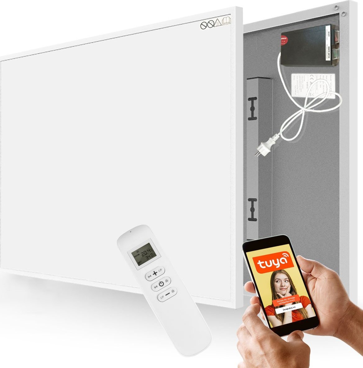 Grzejnik Cronos Panel grzewczy IR CRONOS Graphene PRO CGP-300TWP White