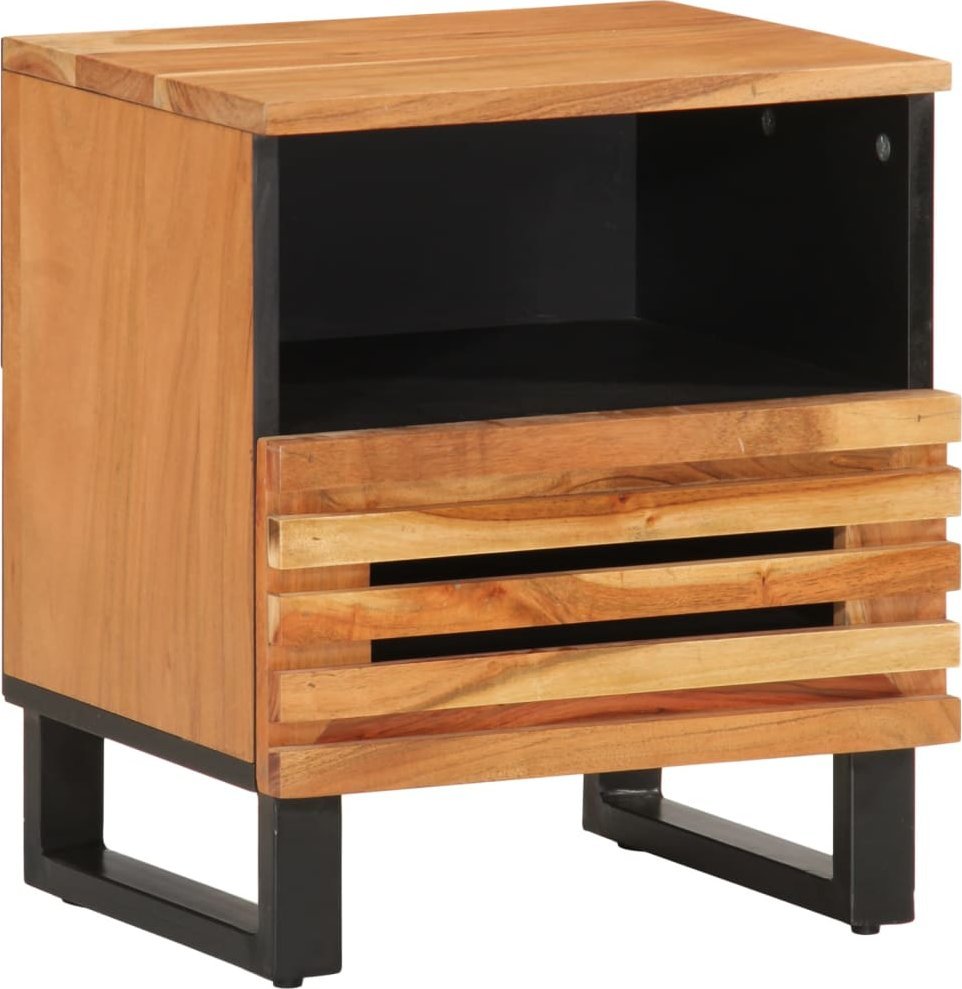 vidaXL Szafka nocna, 40x34x46 cm, lite drewno akacjowe