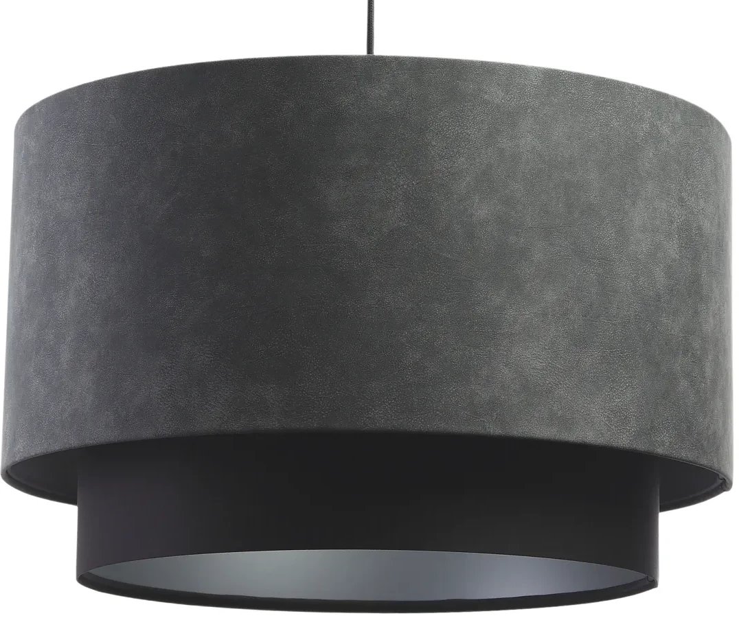Lampa wisząca DOUBLE ZAMSZ 50 szara/czarna BPS KONCEPT