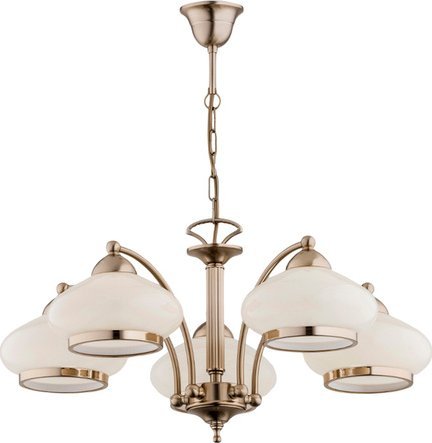 Lampa wisząca Alfa Amelia Złota Lampa Wisząca Klasyczny Żyrandol 5-Punktowa 5522 Alfa