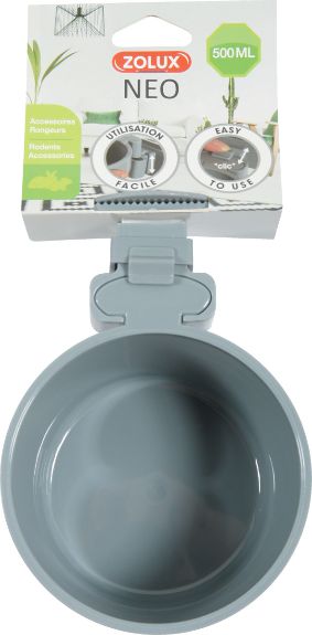 Zolux Miska plastikowa do zawieszenia Neo szara 9.5cm