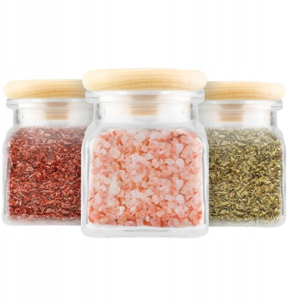 12X SŁOIK SŁOICZEK 120ML PRZYPRAWY herbatę zioła świeczki DREWNIANY KOREK