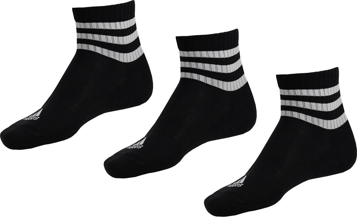 Adidas Skarpety adidas 3-Stripes Cushioned Sportswear Mid-Cut Socks 3 Pairs czarne IC1317 40-42