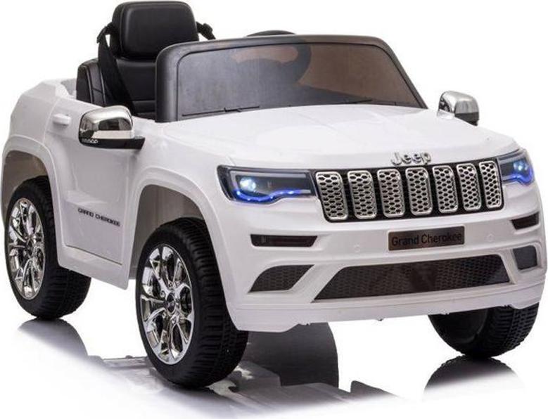 Super-Toys ORYGINALNY JEEP GRAND CHEROKEE, MIĘKKIE KOŁA, MIĘKKIE SIEDZENIE, SUPER WERSJA/JJ2055