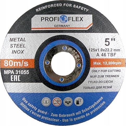 Profi tarcza do ciecia stali 125x1,0mm (10185)