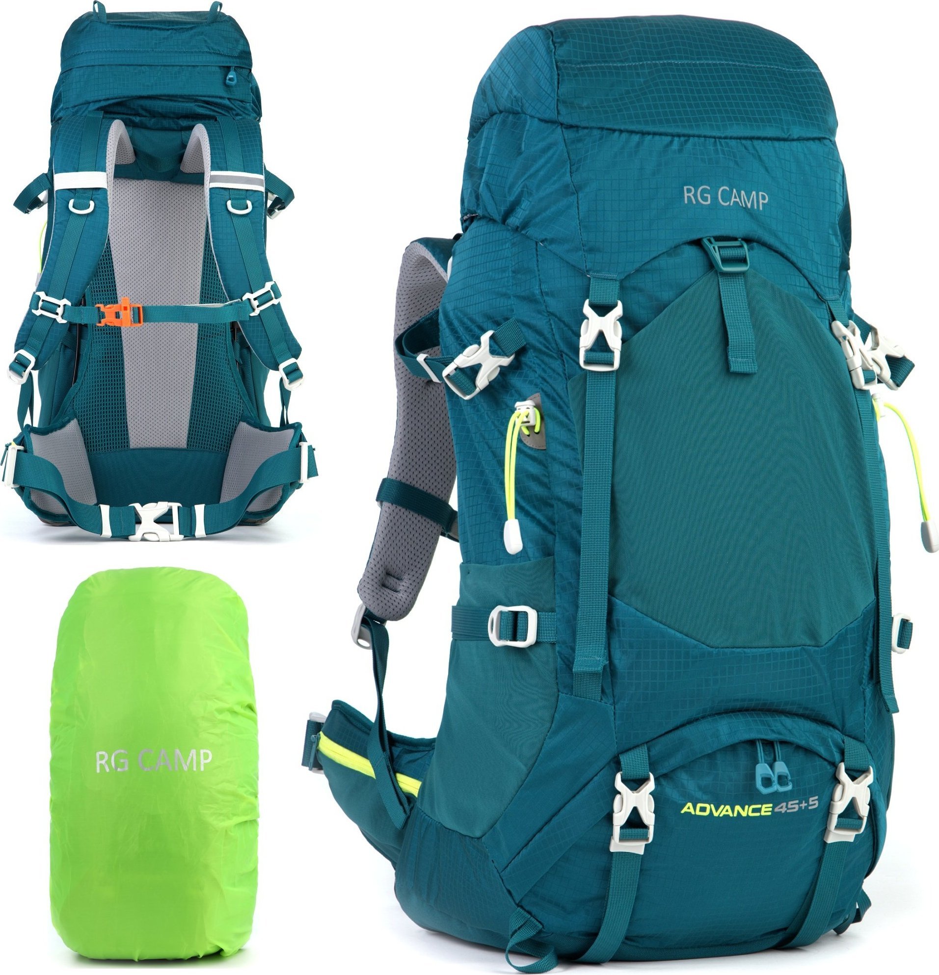 Plecak turystyczny RG Camp Duży Plecak turystyczny trekingowy 50L damski męski na wycieczkę w góry