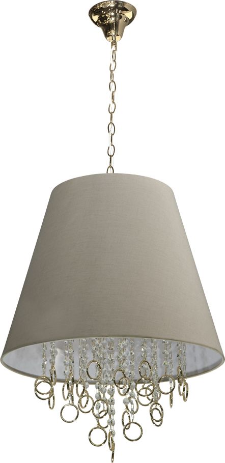 Lampa wisząca Witek Home Lampa wisząca kryształowa Golden Ring 5050/1P-3