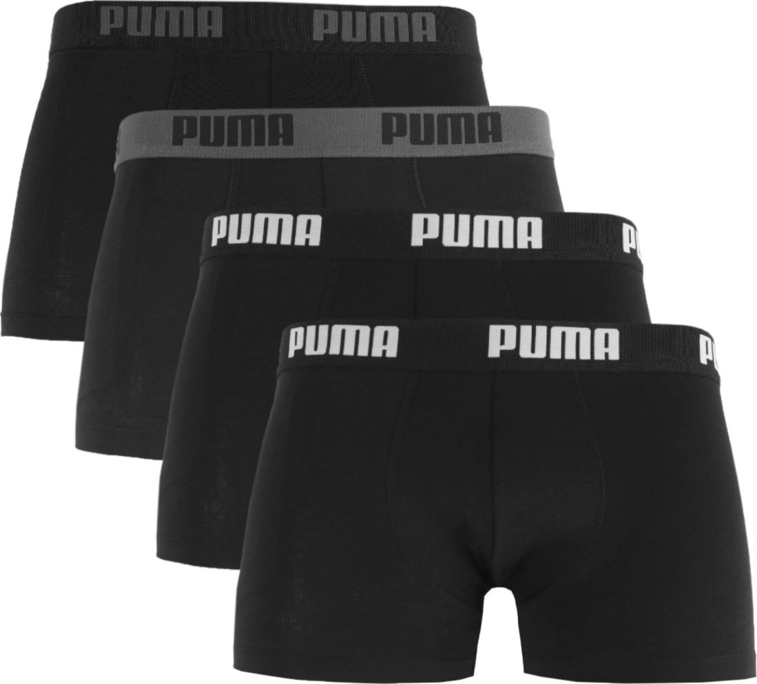Puma Bokserki męskie Basic 4pak czarne 938198 01 2XL