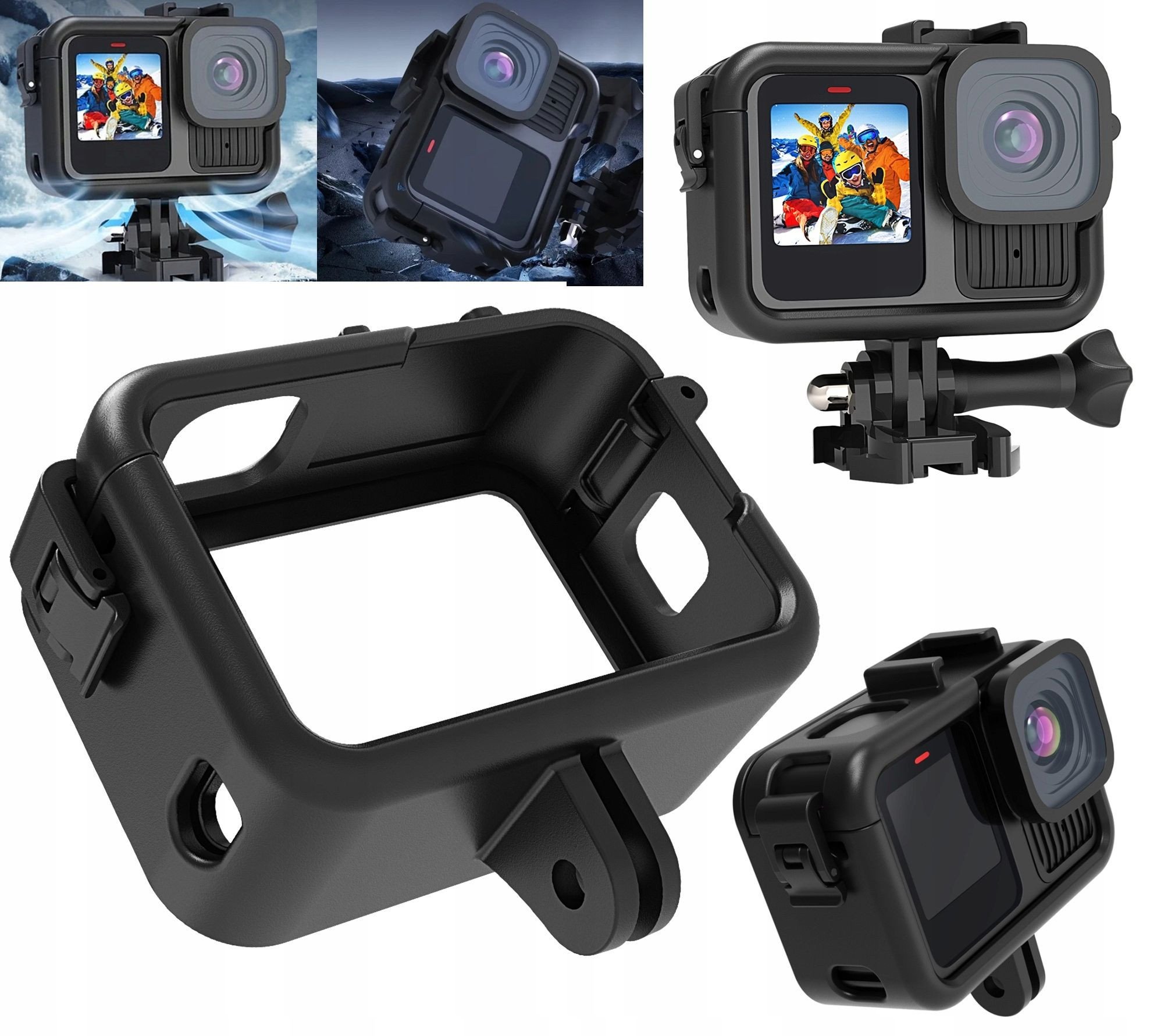 Ramka Obudowa Frame Mount + Stopka ISO do GoPro HERO 13 / 12 / 11 / 10 / 9 BLACK / S6-FMS-17-TGP