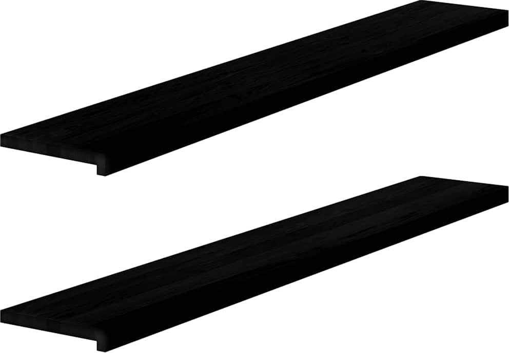 vidaXL Parapety 2 szt., ciemnobrązowy, 160x25x2 cm, lite drewno dębowe