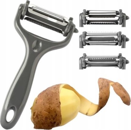 Galicja Obieraczka do warzyw 3 ostrza wielofunkcyjna ze stali