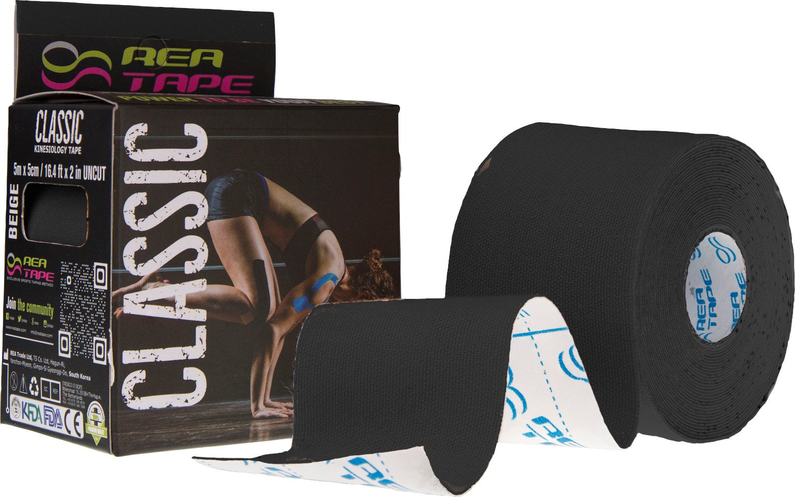 REA TAPE Classic (Czarny) 5x5cm 1szt