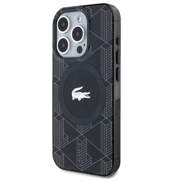Lacoste LCHMP15XUBSK iPhone 15 Pro Max 6.7" czarny/black hardcase IML Blend Monogram MagSafe