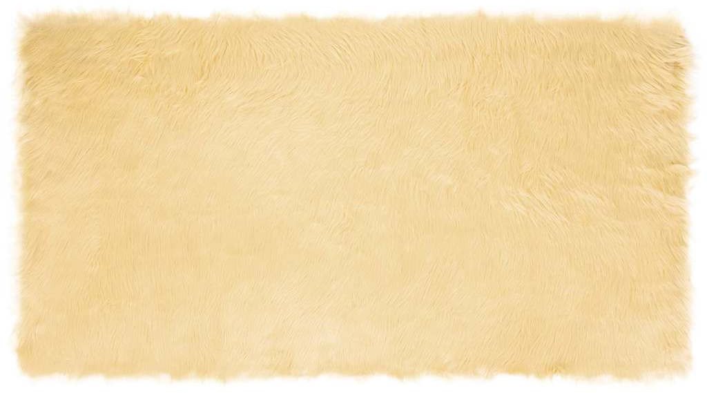 vidaXL Sztuczny dywan owczy kremowy Poliester 60 x 110 cm