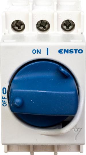 Ensto Rozlacznik izolacyjny 3P 40A z pokrętłem niebieskim KS 3.40