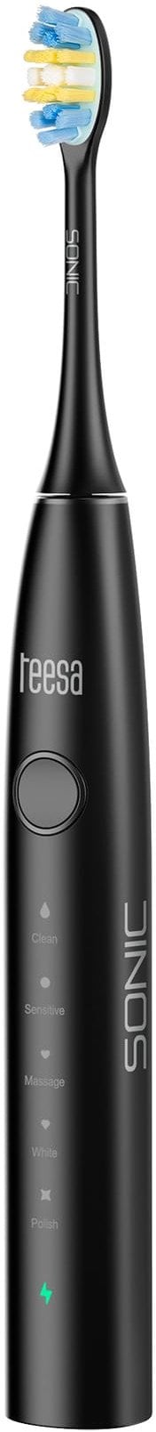 Soniczna szczoteczka do zębów TEESA SONIC 2 czarna , 5 trybów pracy, etui podróżne , USB typ C