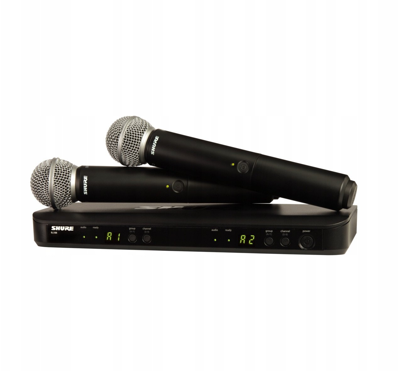 Shure BLX288E/SM58 bezprzewodowy, podwójny system wokalny z dwoma mikrofonami SM58