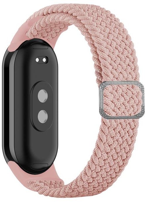 Pasek Pleciony Mi Band 9 / M9 / 8 / M8 (22), LIGHT PINK / PUDROWY RÓŻ