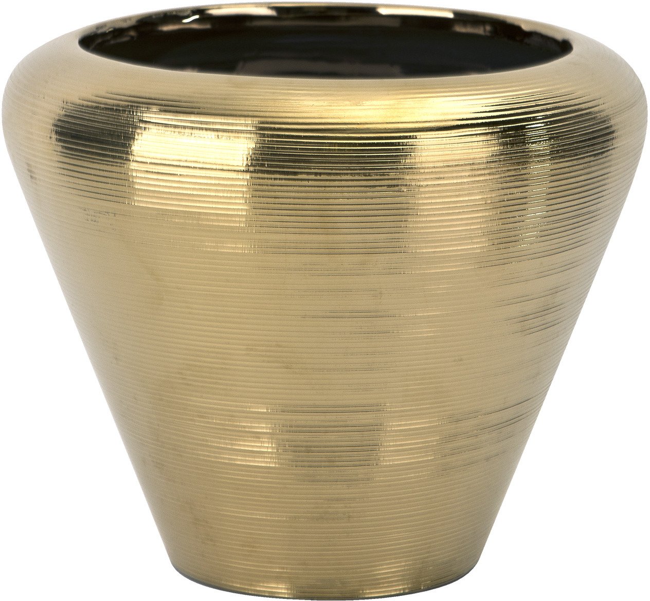 Wazon ceramiczny 20 cm w kolorze złota 441563