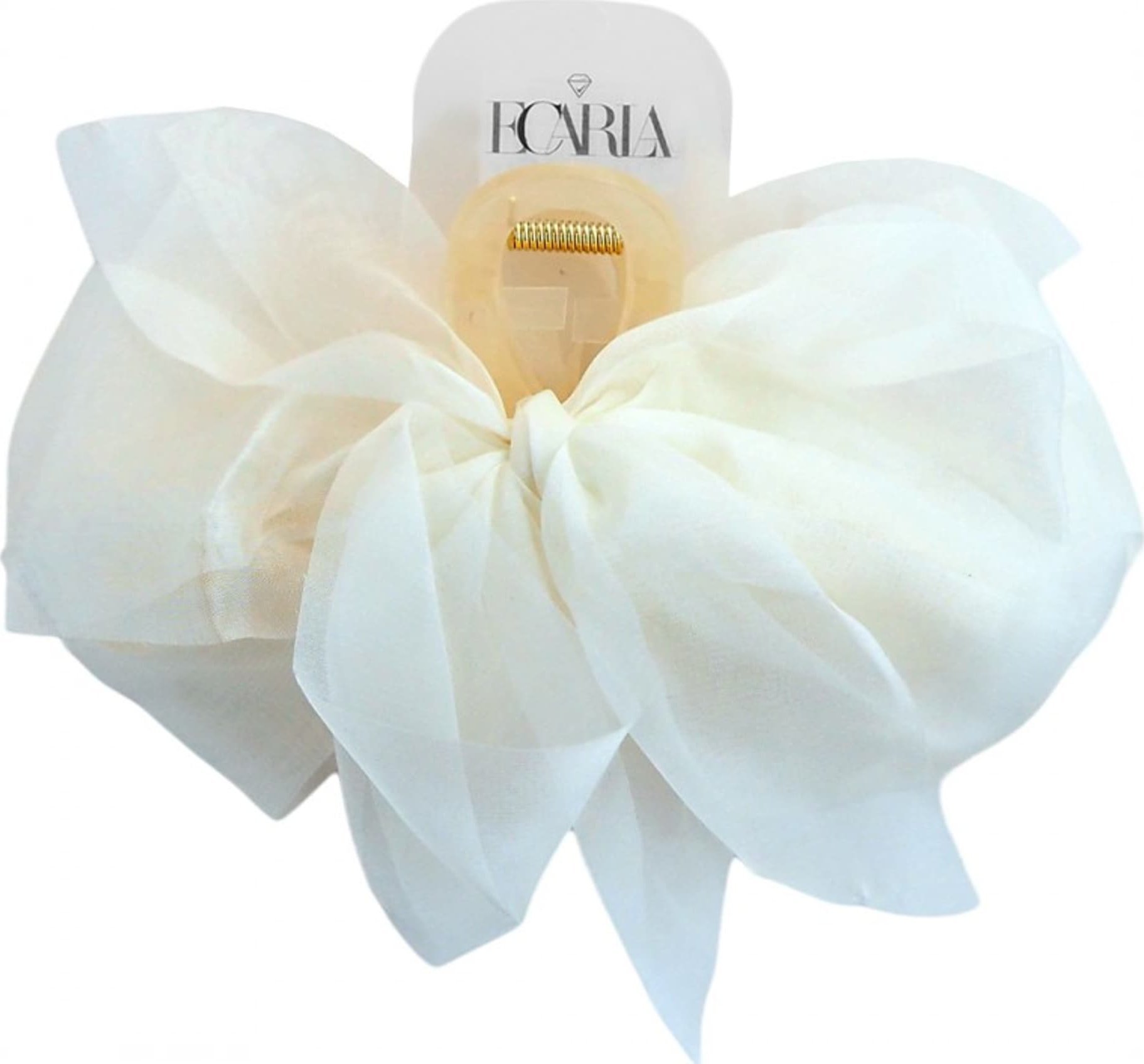 eCarla Duża kokarda tiulowa, spinka do włosów, klamra SP303B