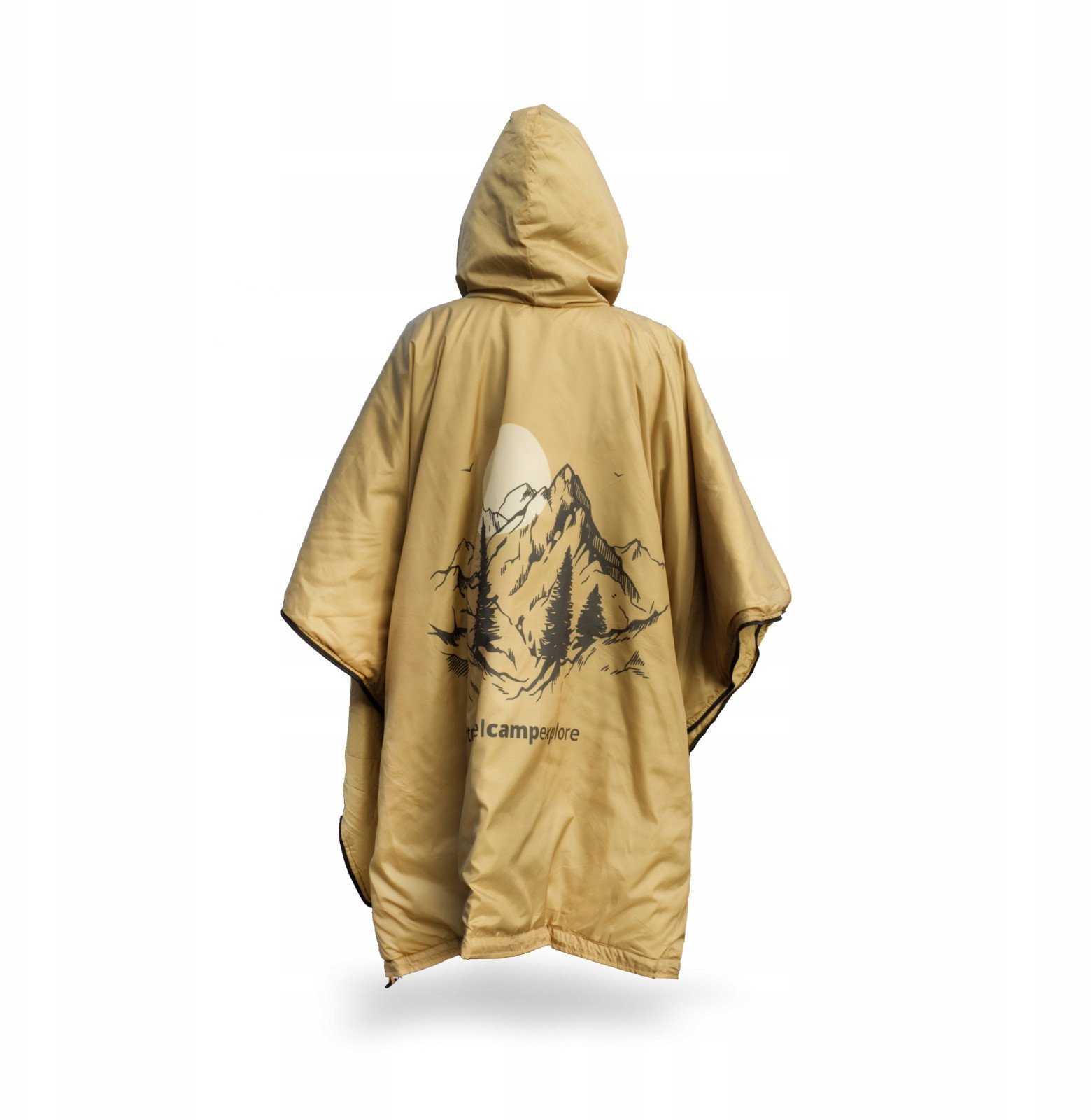 OFFLANDER PONCZO KEMPINGOWE CIENKIE Z OGRZEWACZEM SZAMPAN