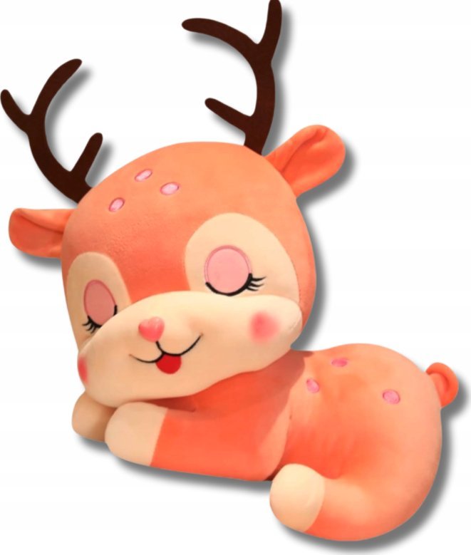 Maskotka śpiący jelonek pluszak poduszka reniferek prezent na święta