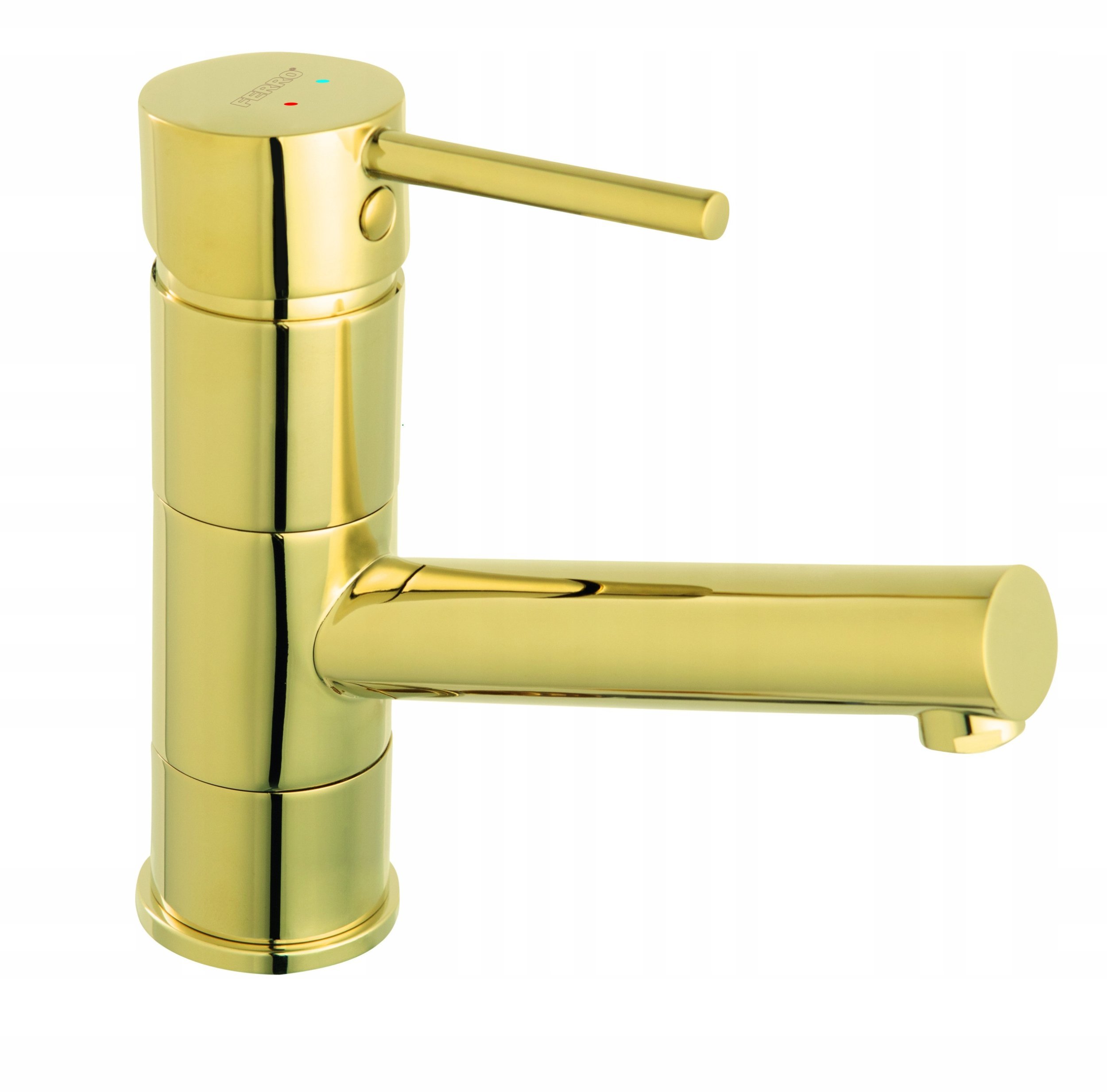 Ferro bateria umywalkowa stojąca z obrotową wylewką FIESTA BRIGHT GOLD, złoty BFI2AG