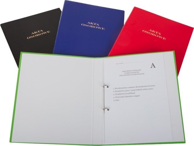 Barbara Teczka do akt osobowych Barbara A4/32mm 2R, CZARNY