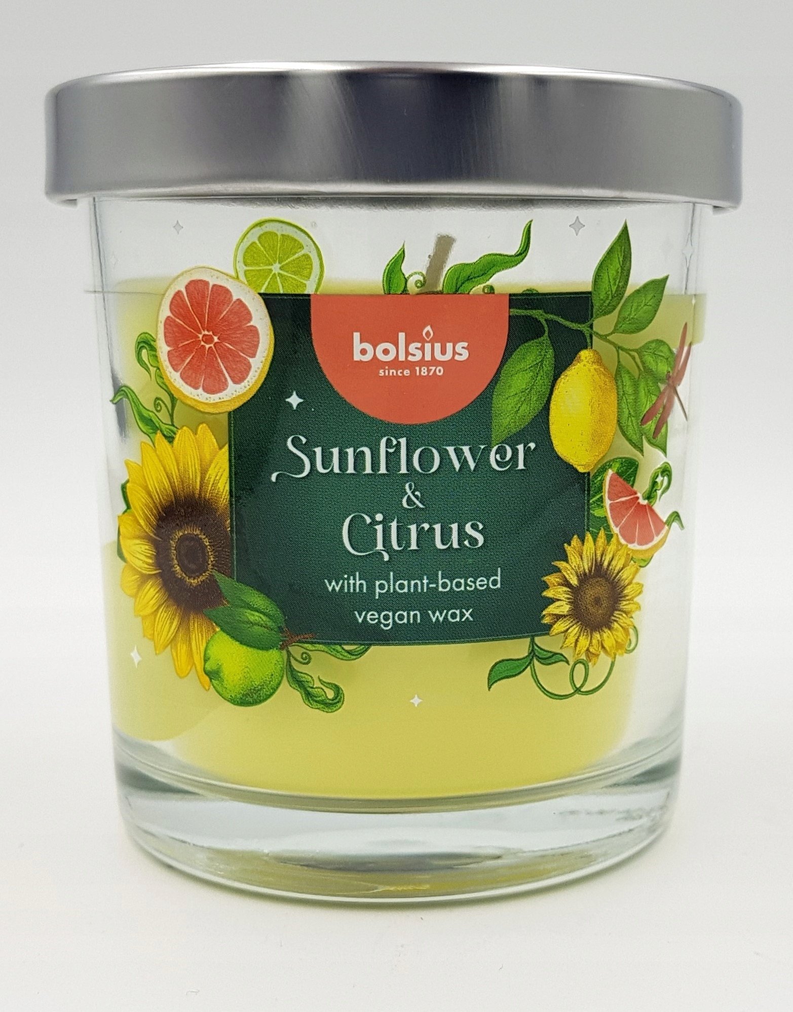 Bolsius Świeca aromatyczna szklana Floral Fusion słonecznik & cytrusy O80x72mm 8717847188335 8717847188335