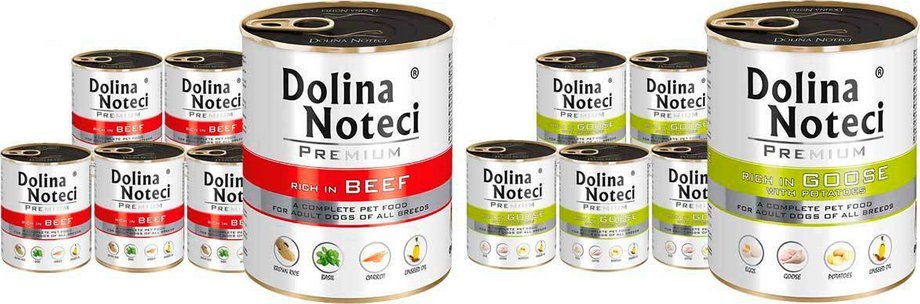 Dolina Noteci Dolina Noteci PREMIUM bogata w wołowinę i gęś z ziemniakami 24x800g
