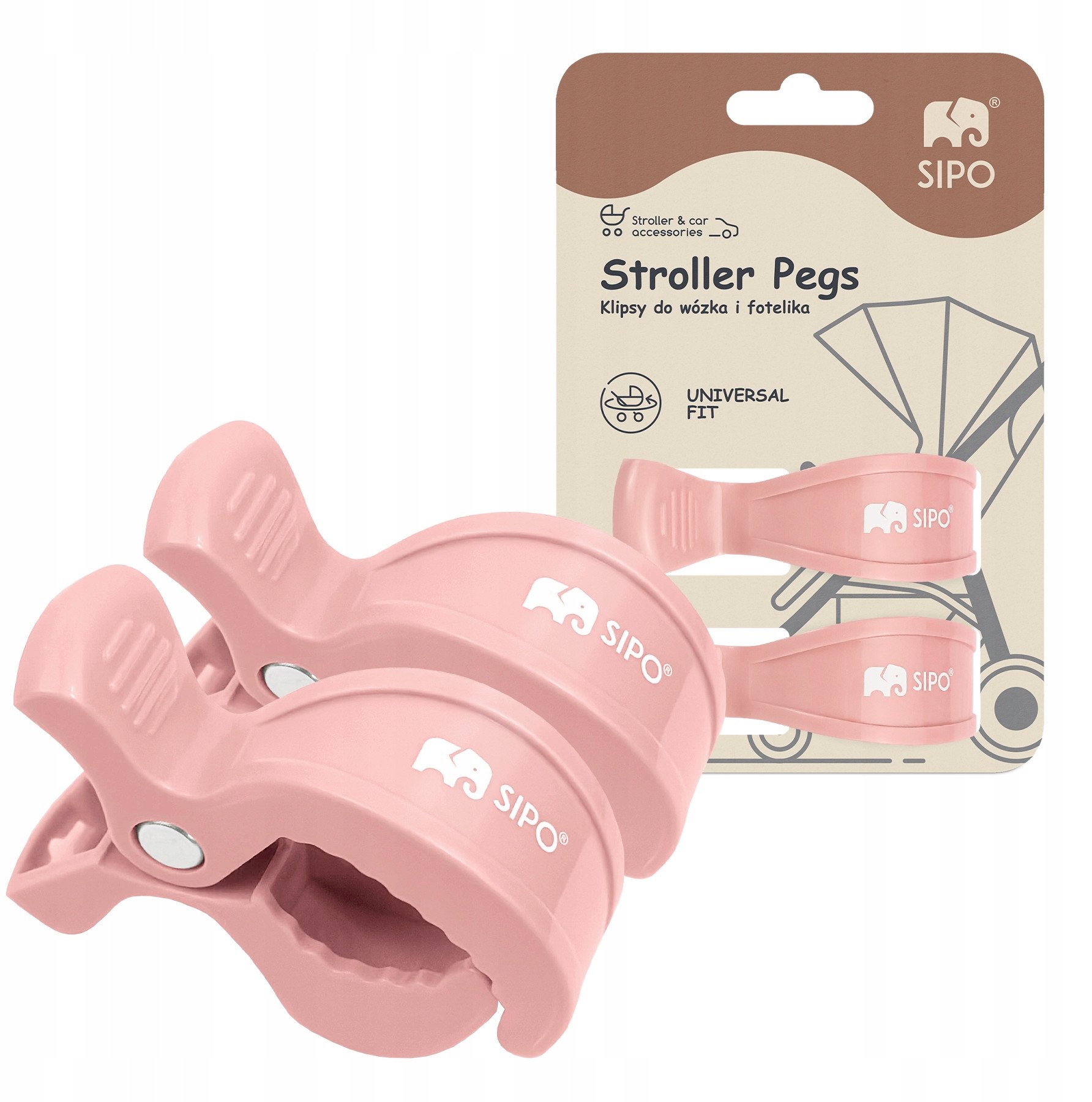 Klipsy do wózka 2szt