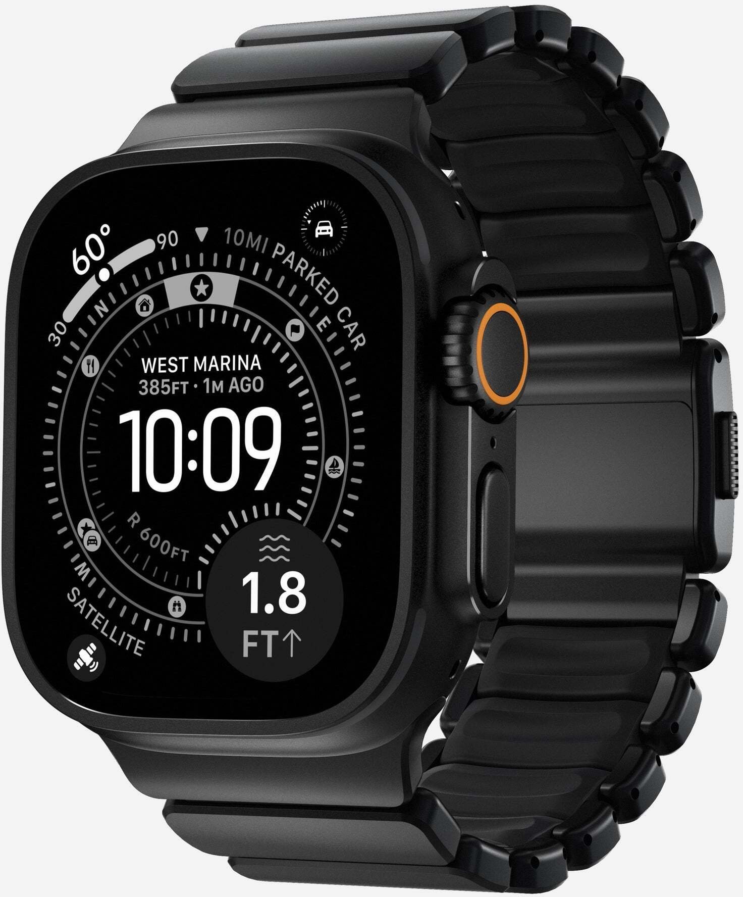 Nomad Stratos Band Black Titanium Black FKM AW 45/46/49mm