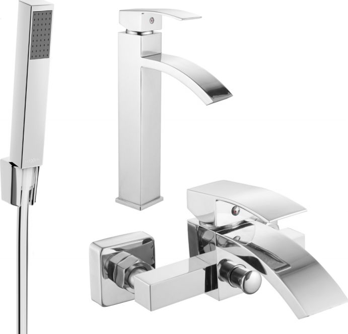 Mexen Mexen Libra R77 zestaw wannowy, chrom - 745113R77-00