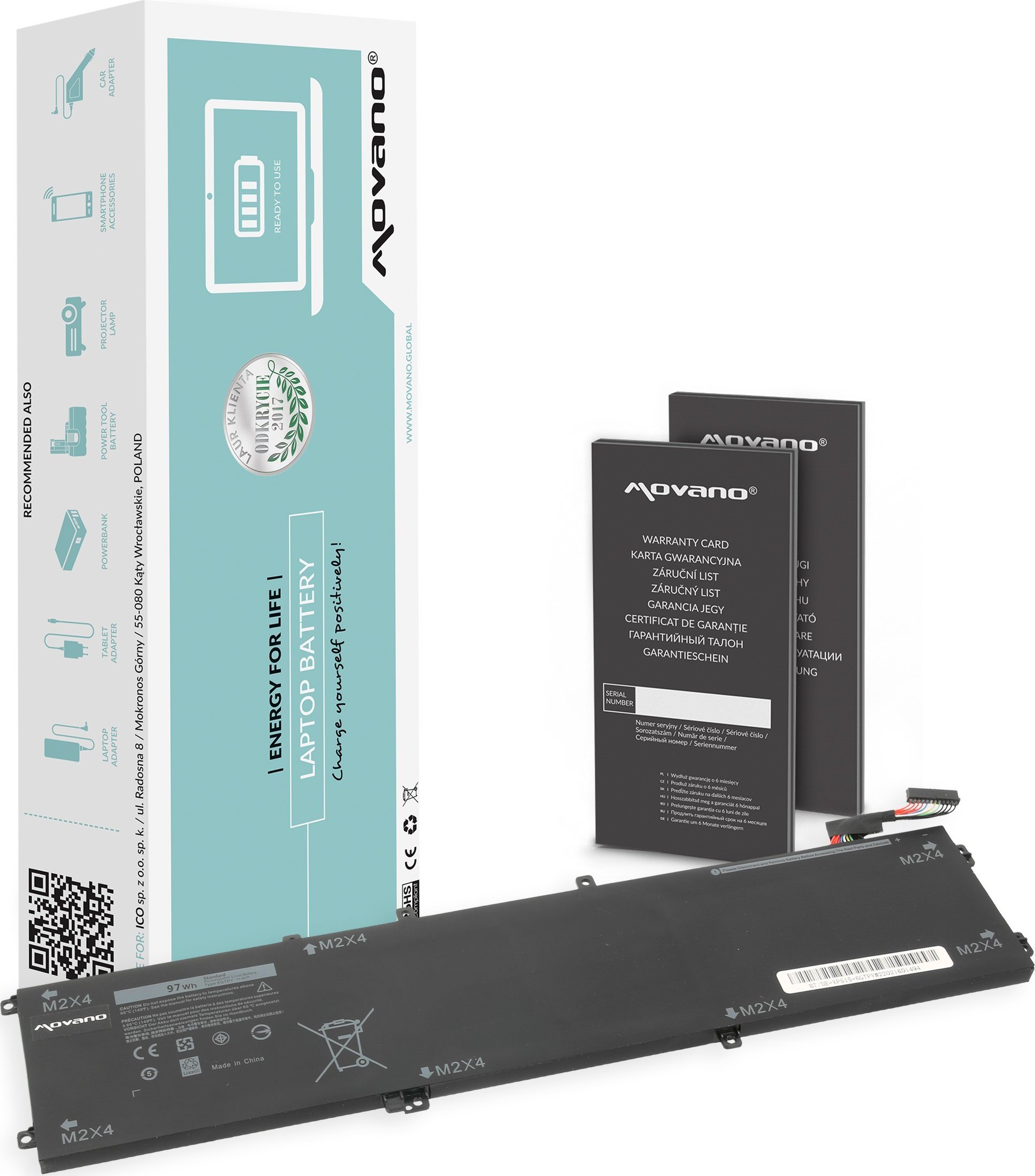 Bateria Movano Bateria 6GTPY do Dell XPS 15 9550