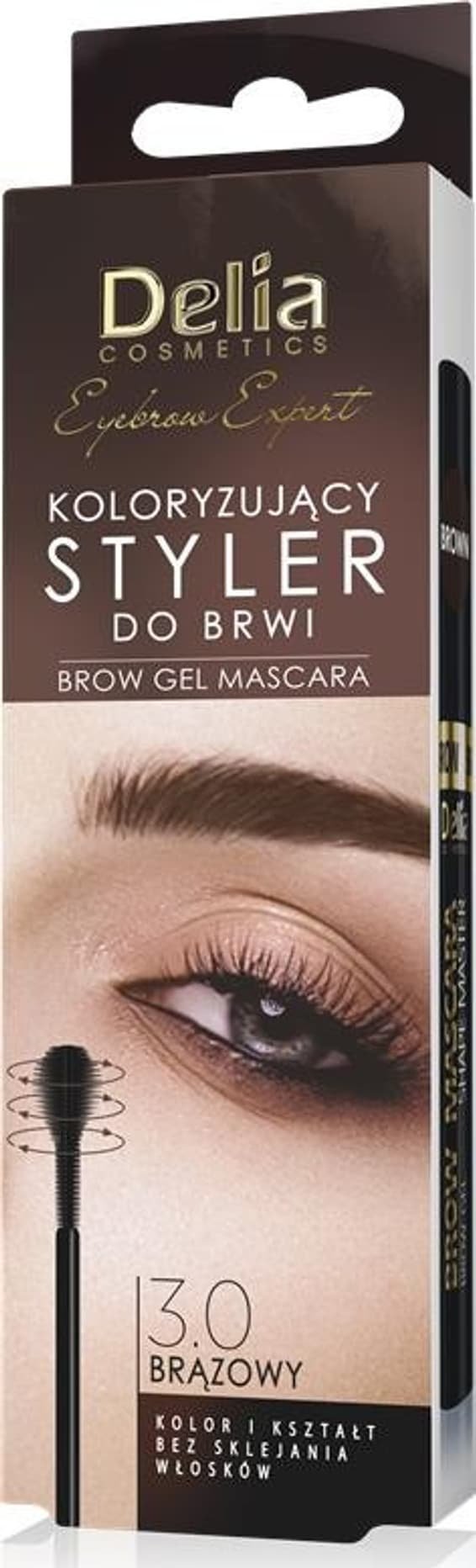 Delia Delia Expert Koloryzujący Styler do brwi 3.0 Brąz