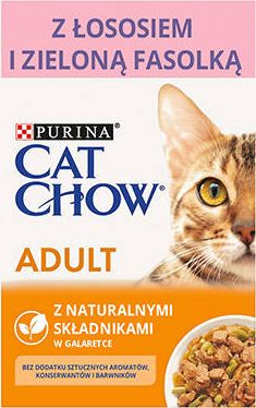 Purina Cat Chow Adult Łosoś i zielona fasolka 85 g Saszetka